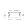 Aluminium LED Profile NL8 7.15x17,40mm SURFACE MOUNTED
